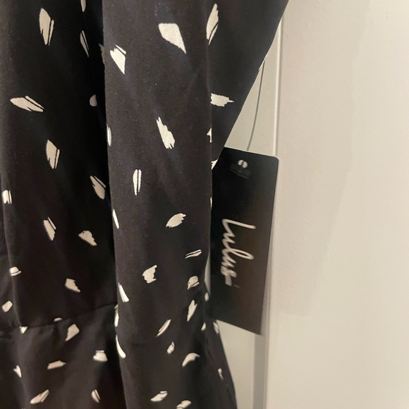 Lulus black and white wide leg jumper - Picture 3 of 4